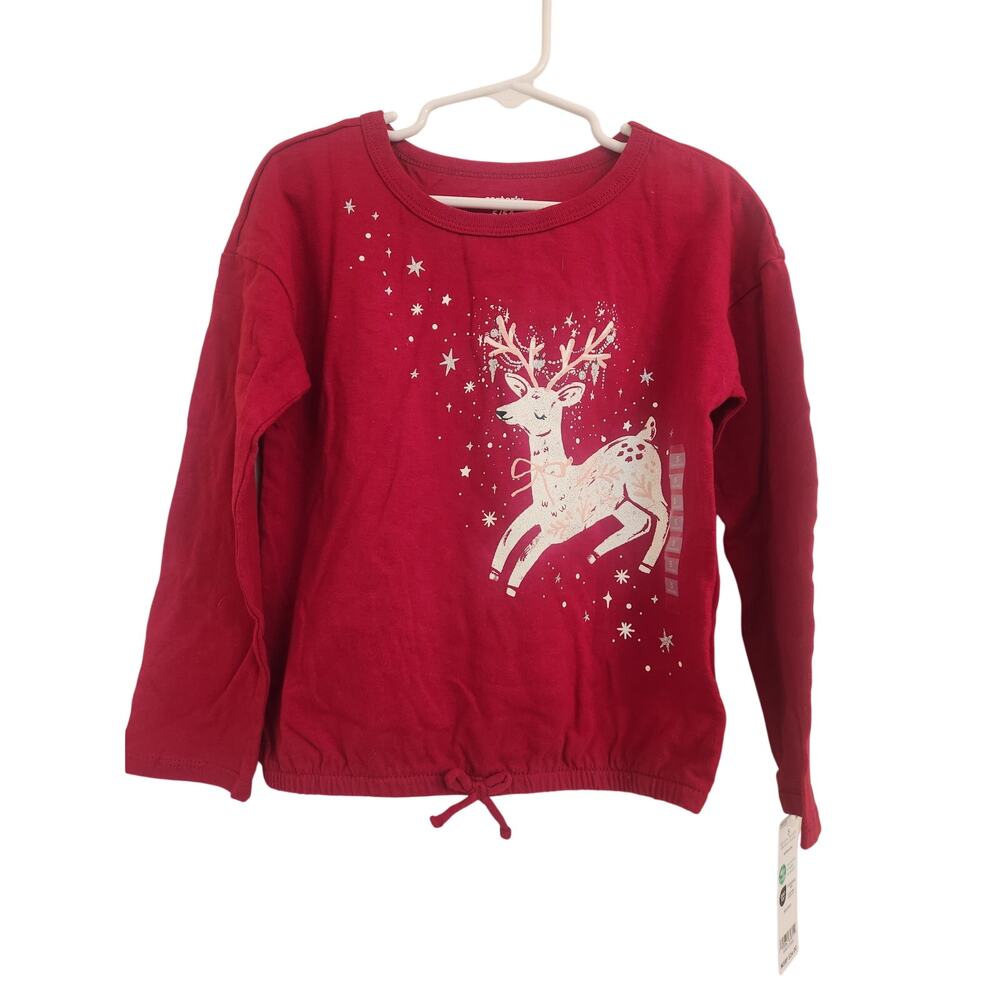NWT Carters Girls Christmas Long Sleeve T-Shirt 5T